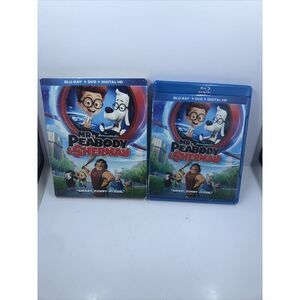 *Mr. Peabody & Sherman (BLU-RAY + DVD) DISCS + COVER ART -